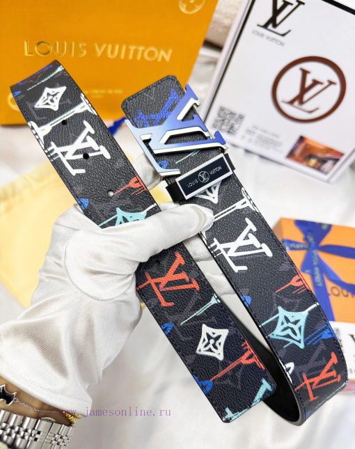 Belt LV Louis ReproductionThe waistband is made of 100% cowhide, ensuring a double-layer gra 6s0d3rpe - Image 9