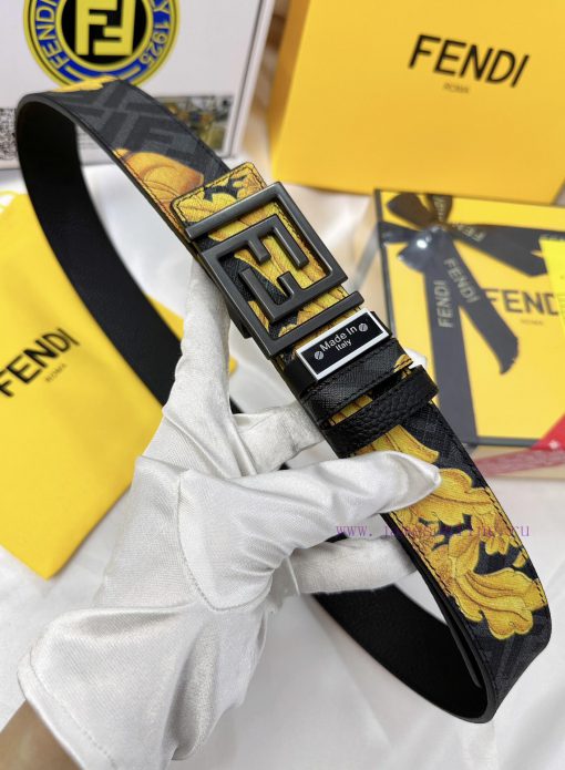 Belt FENDI Fendi ReproductionThe waistband is made of 100% cowhide, ensuring a double-layer 8l6n2b74 - Image 7
