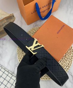 LV men's waist belt 38mm double-sided imported leather can be used on both sides with wiring qyacmuxh