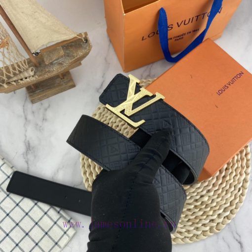 LV men's waist belt 38mm double-sided imported leather can be used on both sides with wiring qyacmuxh - Image 4