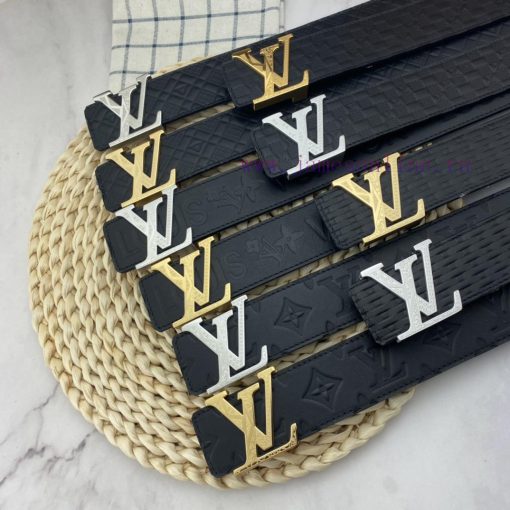 LV men's waist belt 38mm double-sided imported leather can be used on both sides with wiring qyacmuxh - Image 10