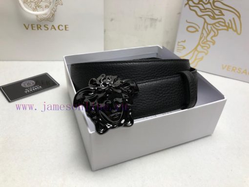Comes with a full box Versace 3.8cm, VERSACE, Double sided imported cowhide with lychee patt 4gxo6ojm - Image 3
