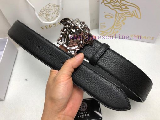 Versace 3.8cm, VERSACE, Double sided imported cowhide with lychee pattern, paired with pure 05q6os8t - Image 3