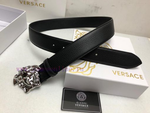 Versace 3.8cm, VERSACE, Double sided imported cowhide with lychee pattern, paired with pure 05q6os8t - Image 4