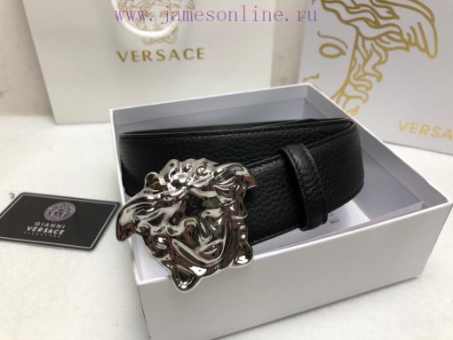 Versace 3.8cm, VERSACE, Double sided imported cowhide with lychee pattern, paired with pure 05q6os8t - Image 6