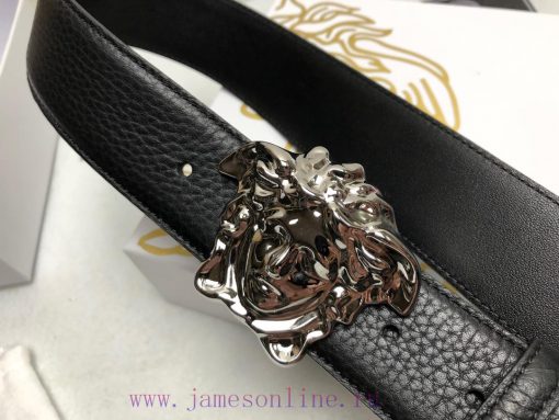Versace 3.8cm, VERSACE, Double sided imported cowhide with lychee pattern, paired with pure 05q6os8t - Image 10