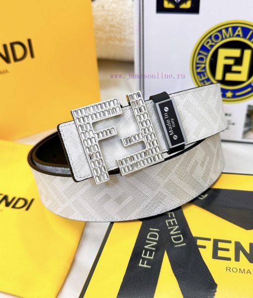 Belt FENDI Fendi ReproductionBelt made of 100% head layer cowhide with crocodile pattern, ev 0v6rfjf6 - Image 2