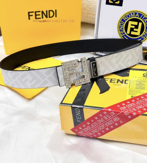 Belt FENDI Fendi ReproductionBelt made of 100% head layer cowhide with crocodile pattern, ev 0v6rfjf6 - Image 7