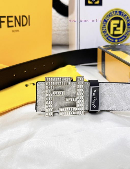 Belt FENDI Fendi ReproductionBelt made of 100% head layer cowhide with crocodile pattern, ev 0v6rfjf6 - Image 9