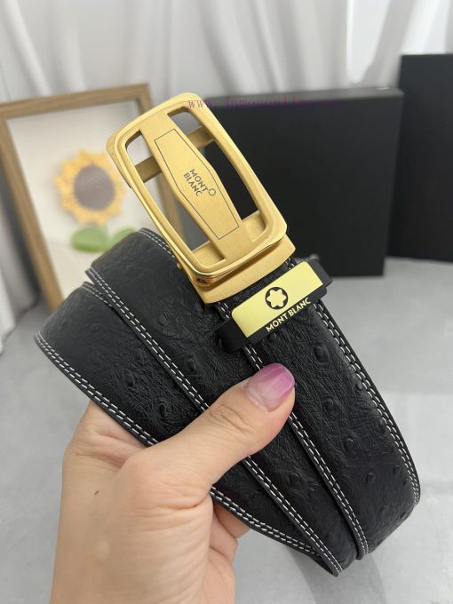 Montblanc Automatic BeltMaterial: Leather Belt with 100% Head Layer. The leather belt is gua msa6i9mm - Image 2
