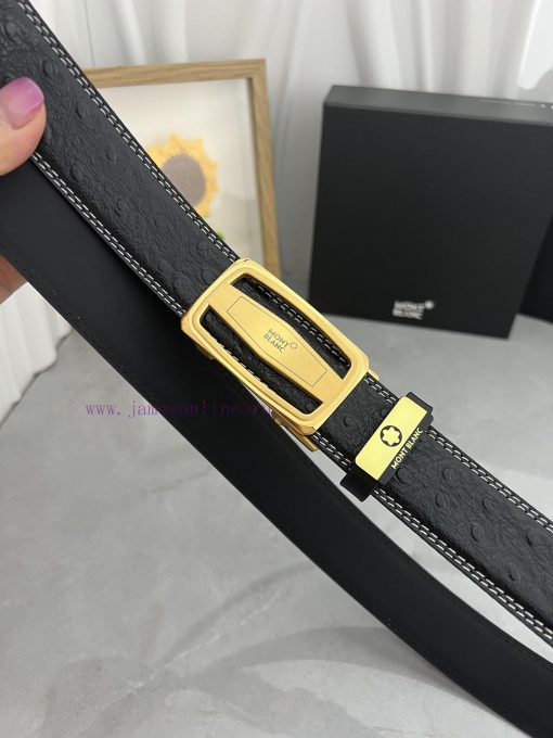 Montblanc Automatic BeltMaterial: Leather Belt with 100% Head Layer. The leather belt is gua msa6i9mm - Image 5