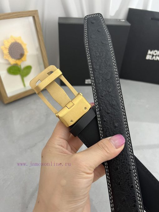 Montblanc Automatic BeltMaterial: Leather Belt with 100% Head Layer. The leather belt is gua msa6i9mm - Image 7