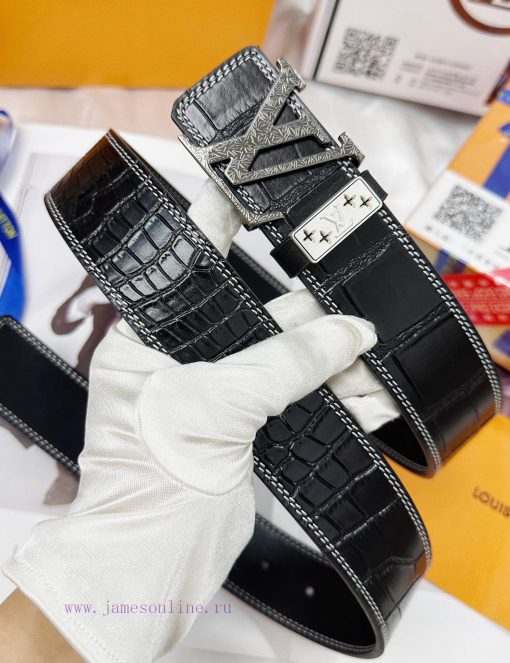 Belt LV Louis Vuitton's top tier replicaThe waistband is made of 100% cowhide, ensuring genu 1wrr39sn - Image 4