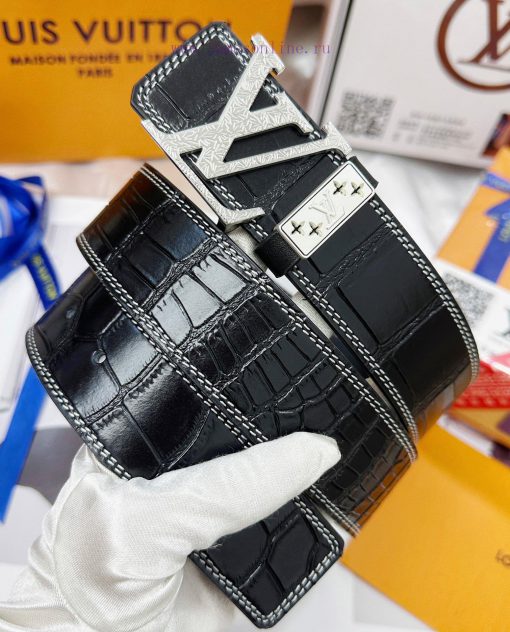 Belt LV Louis Vuitton's top tier replicaThe waistband is made of 100% cowhide, ensuring genu 0atu8gxk - Image 3