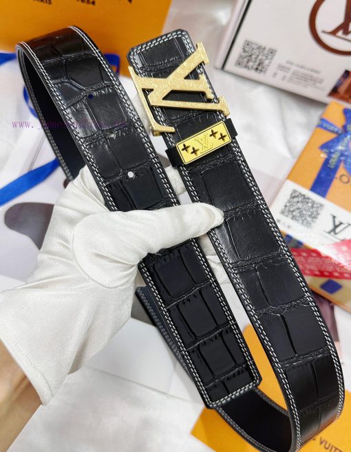 Belt LV Louis Vuitton's top tier replicaThe waistband is made of 100% cowhide, ensuring genu v3usaqj3 - Image 5