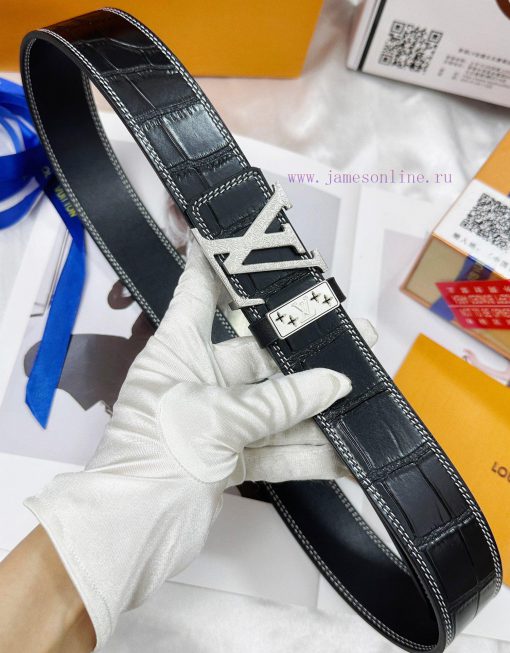 Belt LV Louis Vuitton's top tier replicaThe waistband is made of 100% cowhide, ensuring genu 0atu8gxk - Image 7