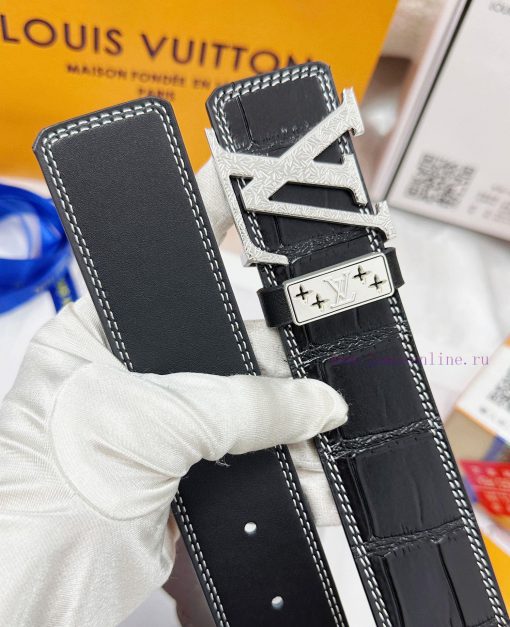 Belt LV Louis Vuitton's top tier replicaThe waistband is made of 100% cowhide, ensuring genu 0atu8gxk - Image 9