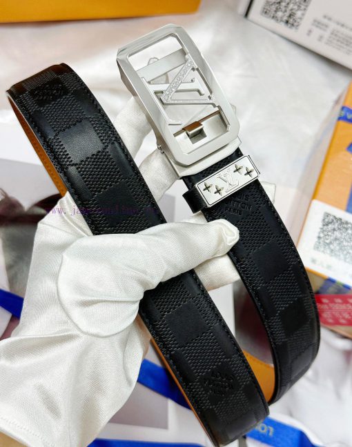 Belt LV Louis Vuitton automatic buckle-Belt replica The automatic belt series is made of 100 h0ckowkw - Image 8