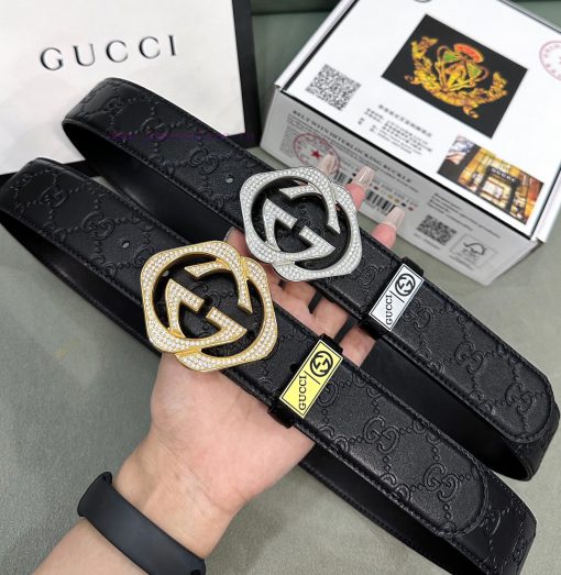 Belt Gucci Gucci ️ Diamond studdedBelt made of 100% head layer cowhide, guaranteed genuine l 688887lm