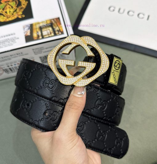 Belt Gucci Gucci ️ Diamond studdedBelt made of 100% head layer cowhide, guaranteed genuine l 6jafpm4z