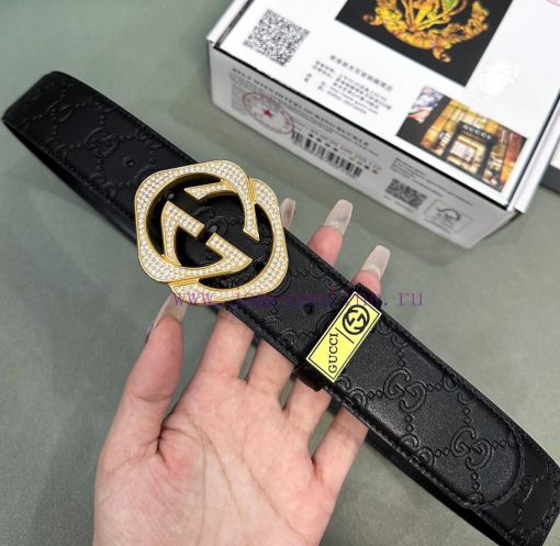 Belt Gucci Gucci ️ Diamond studdedBelt made of 100% head layer cowhide, guaranteed genuine l 6jafpm4z - Image 4