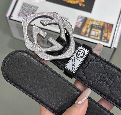 Belt Gucci Gucci ️ Diamond studdedBelt made of 100% head layer cowhide, guaranteed genuine l mv2kebt7 - Image 6