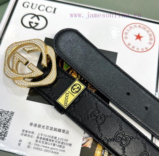 Belt Gucci Gucci ️ Diamond studdedBelt made of 100% head layer cowhide, guaranteed genuine l 688887lm - Image 9