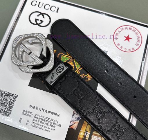 Belt Gucci Gucci ️ Diamond studdedBelt made of 100% head layer cowhide, guaranteed genuine l mv2kebt7 - Image 7
