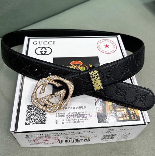 Belt Gucci Gucci ️ Diamond studdedBelt made of 100% head layer cowhide, guaranteed genuine l 6jafpm4z - Image 6
