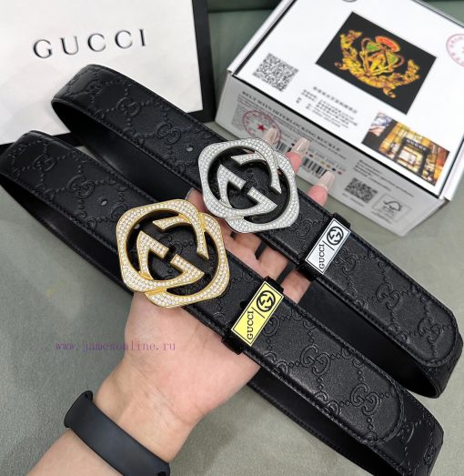 Belt Gucci Gucci ️ Diamond studdedBelt made of 100% head layer cowhide, guaranteed genuine l 6jafpm4z - Image 10
