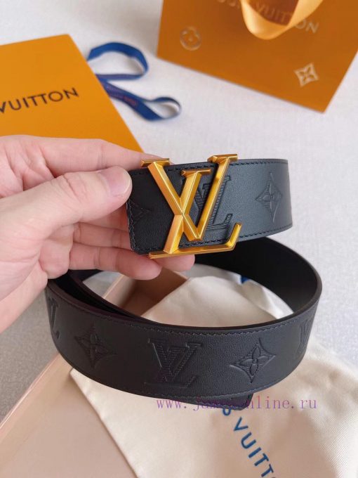 This LV Pyramide belt features natural calf leather paired with Louis Vuitton color design e jzpczlkp - Image 3