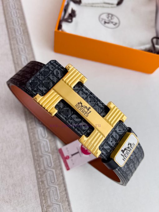 Hermes Hermes waist beltHanging buckle, classic pure steel material buckle head, double-side b9uilkwt - Image 4