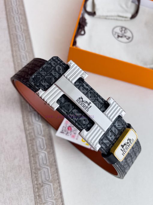 Hermes Hermes waist beltHanging buckle, classic pure steel material buckle head, double-side b9uilkwt - Image 5