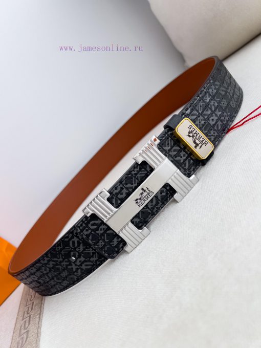 Hermes Hermes waist beltHanging buckle, classic pure steel material buckle head, double-side b9uilkwt - Image 6