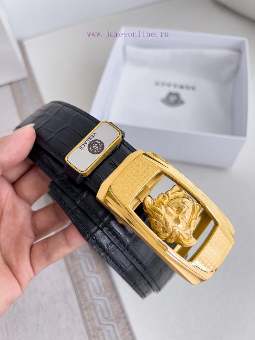 Versace Versace. ️ Belt and belt automatic beltAutomatic belt, classic head buckle made of p z3faxili - Image 4