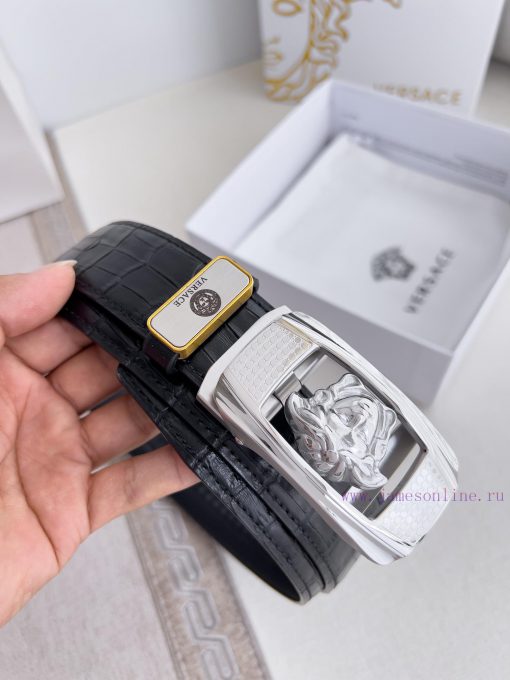 Versace Versace. ️ Belt and belt automatic beltAutomatic belt, classic head buckle made of p z3faxili - Image 5