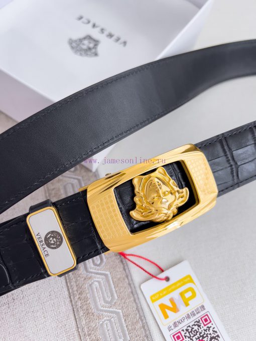 Versace Versace. ️ Belt and belt automatic beltAutomatic belt, classic head buckle made of p 77xtb0en - Image 5