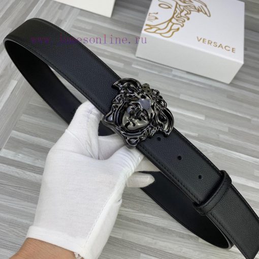 Width 4.0cm Versace This belt is adorned with the iconic Versace Medusa logo buckle, showcas vrn1n5xg - Image 2
