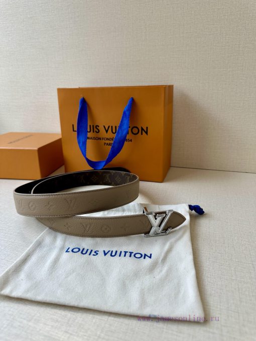 The 3.0-wide LV Flowergram double-sided belt is made of Monogram canvas and Monogram embosse b76xd8pr - Image 4