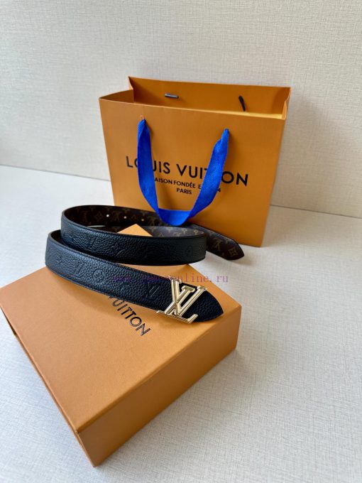 The 3.0-wide LV Flowergram double-sided belt is made of Monogram canvas and Monogram embosse mz23pfxo - Image 4