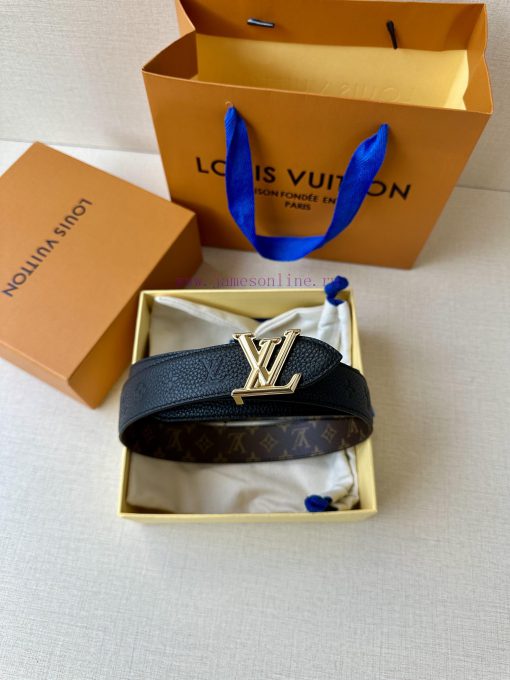 The 3.0-wide LV Flowergram double-sided belt is made of Monogram canvas and Monogram embosse mz23pfxo - Image 5
