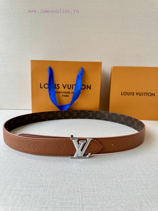 The 3.0-wide LV Flowergram double-sided belt is made of Monogram canvas and Monogram embosse 3cucl8lx