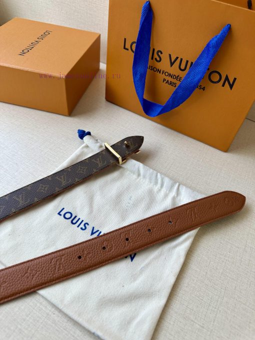 The 3.0-wide LV Flowergram double-sided belt is made of Monogram canvas and Monogram embosse 3cucl8lx - Image 10