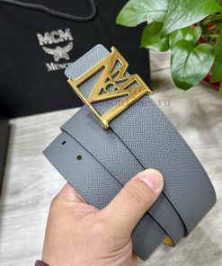 MCM 40MM wide double-sided original calf leather with a single ruthenium palladium plated bu yyq7kkre