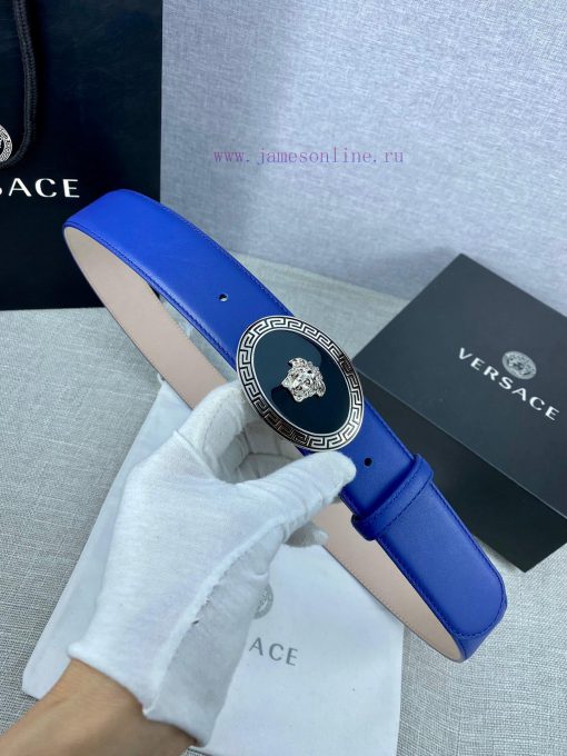 Width 3.8cm Versace This belt is crafted from high-quality leather and features a white/gold yy08hzgs