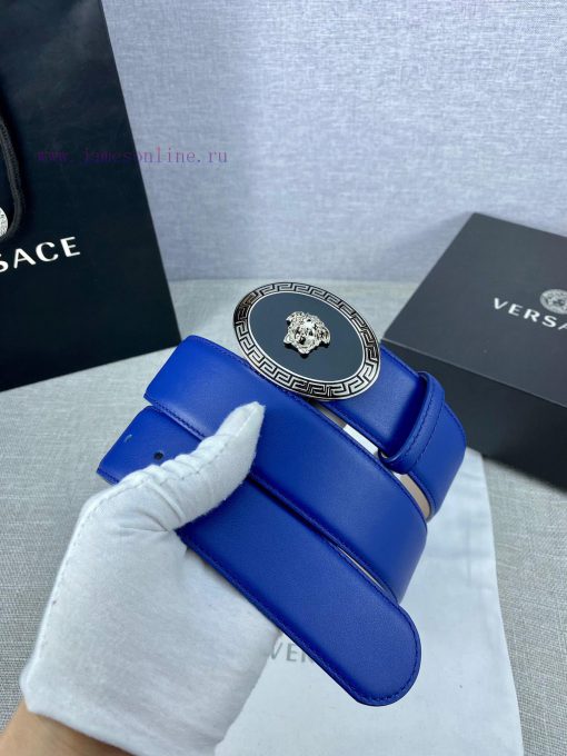 Width 3.8cm Versace This belt is crafted from high-quality leather and features a white/gold yy08hzgs - Image 4
