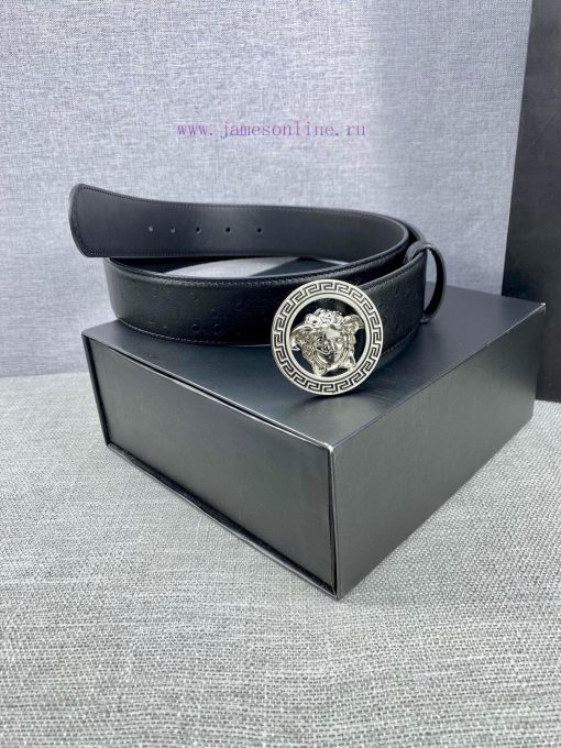 The 3D hollowed out Medusa on the Versace head logo waistband buckle with a width of 4.0cm g wg7qe2b0 - Image 5