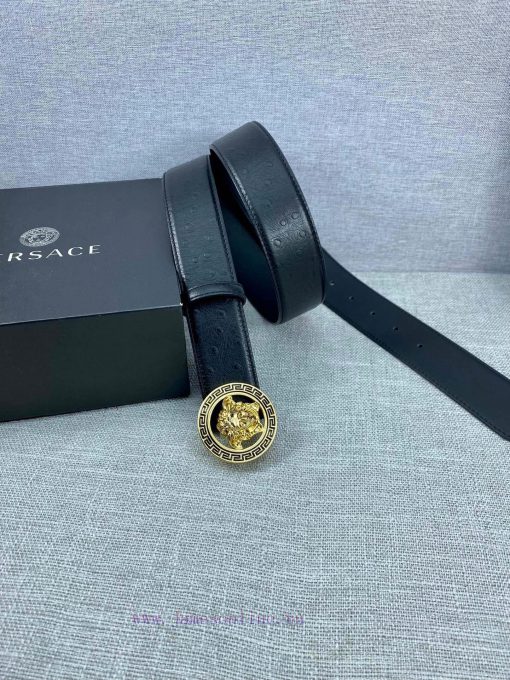 The 3D hollowed out Medusa on the Versace head logo waistband buckle with a width of 4.0cm g wg7qe2b0 - Image 7