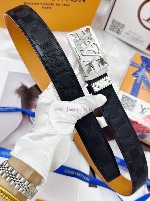 Belt LV Louis Vuitton automatic buckle-Belt replica The automatic belt series is made of 100 89hk0tg1 - Image 5