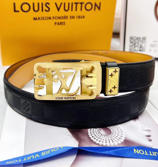 Belt LV Louis Vuitton automatic buckle-Belt replica The automatic belt series is made of 100 ztx65n3o - Image 6